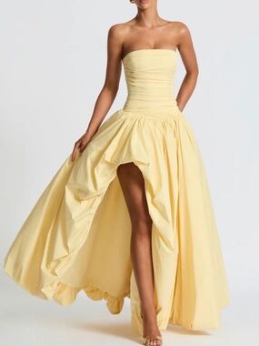 maxi dress yellow Women's Vida Maxi Dress Yellow in Size Small by Outcast main image 0